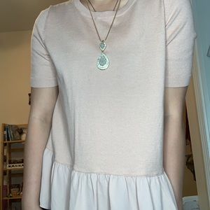 NWT LOFT soft peach short sleeve top